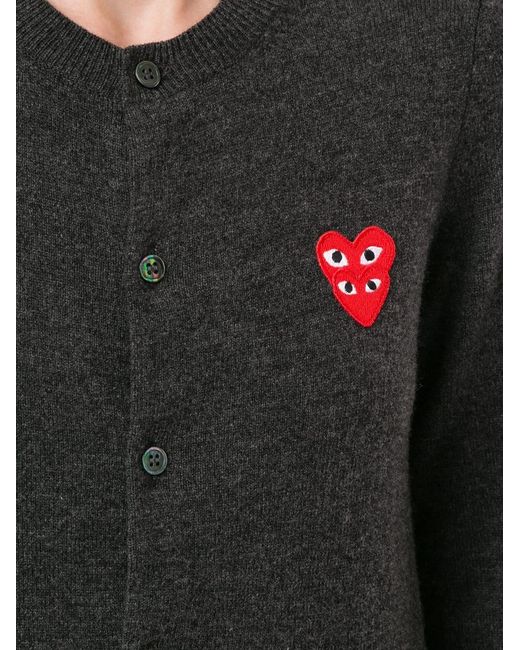 COMME DES GARÇONS PLAY Black Logo-Embellished Cardigan