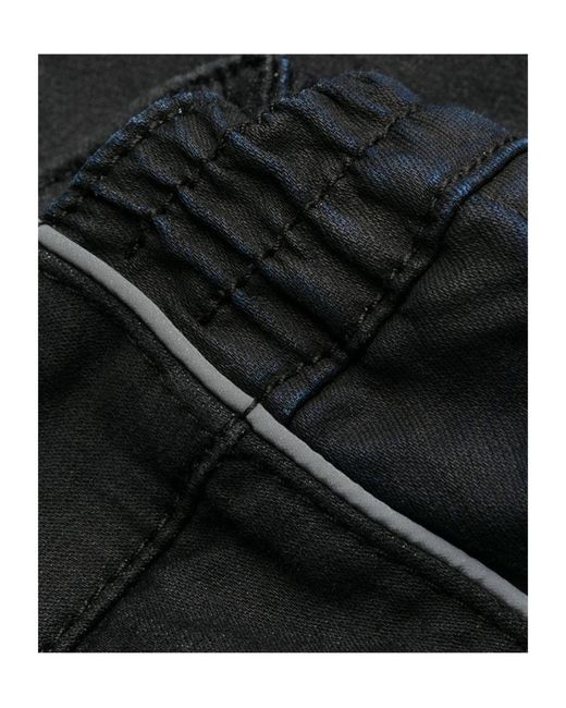 DIESEL Black Contrast-Trim Straight-Leg Jeans for men