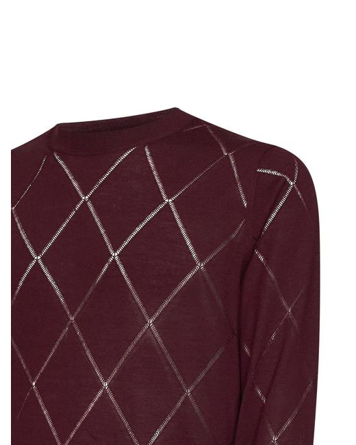 Dries Van Noten Purple Long-Sleeved Sweater for men