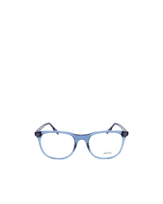 Zegna White Square Frame Glasses for men