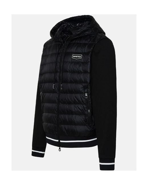 Duvetica Black Hooded Down Jacket for men