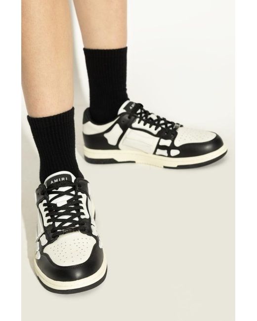 Amiri Black Lace-Up Low-Top Sneakers