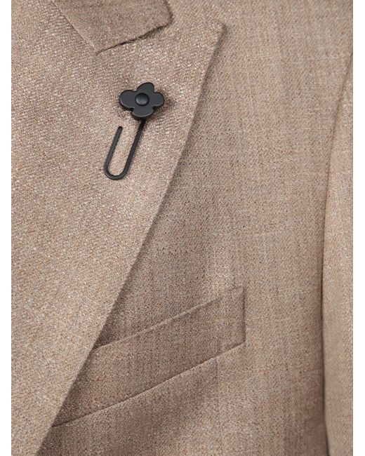 Lardini Brown Single-Breasted Long Sleeved Blazer for men