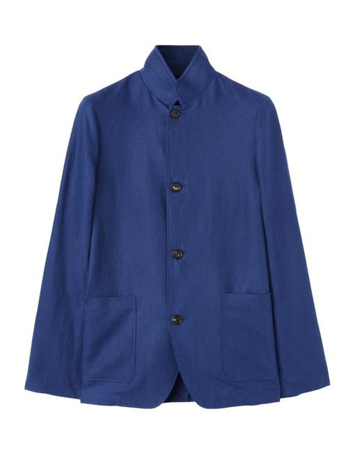 Loro Piana Blue Long-Sleeved Casual Jacket for men