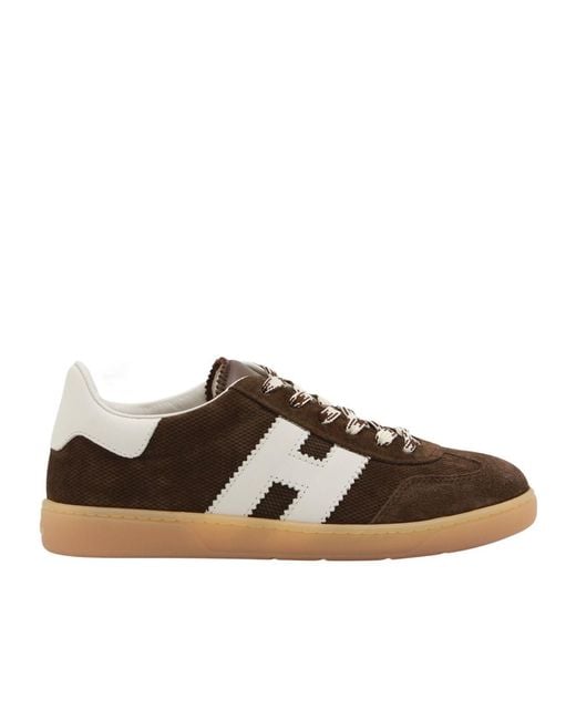 Hogan Brown Cool Round Toe Sneakers