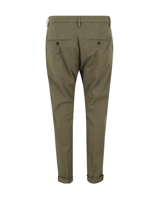 Dondup Green Cuffed Trousers for men