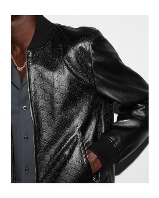 Gucci Black Monogrammed Zip-Up Jacket for men