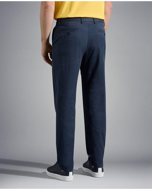 Paul & Shark Blue Organic Cotton Trousers for men