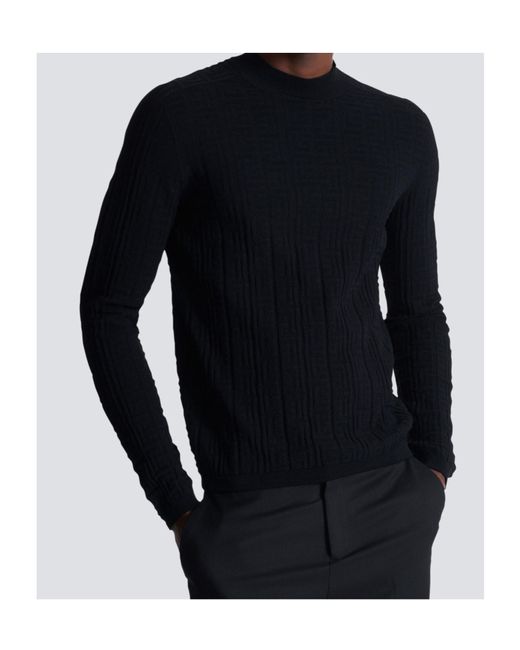 Balmain Black Knit Pb Jumper for men
