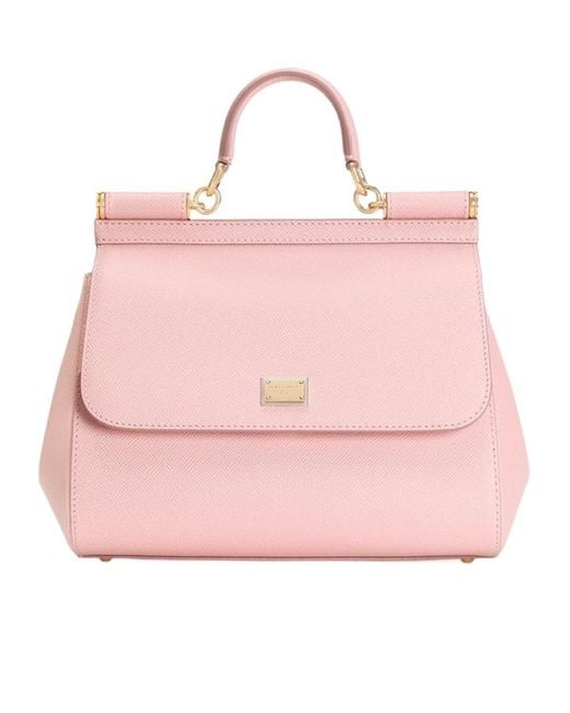 Dolce & Gabbana Pink Sicily Large Tote Bag