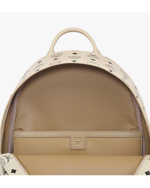 MCM Natural Stark Side Stud Embellished Backpack