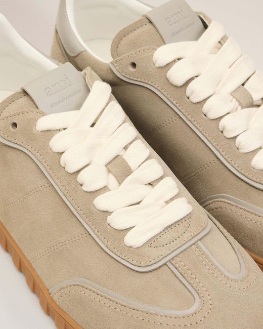 AMI Natural Suede Sneakers
