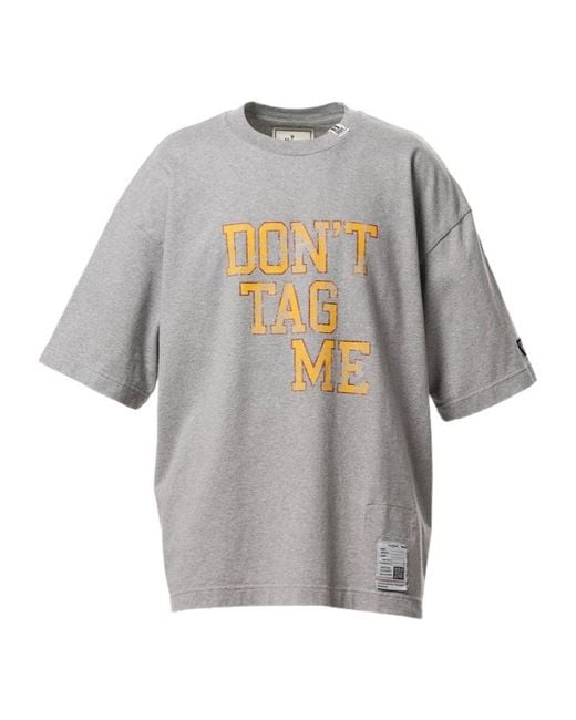 Maison Mihara Yasuhiro Gray Don'T Tag Me Printed T-Shirt for men