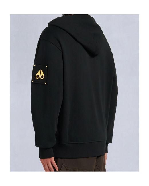 Moose Knuckles Black Zip-Up Hoodie for men