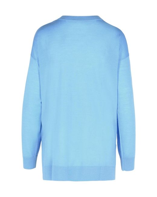 P.A.R.O.S.H. Blue Crewneck Knitted Jumper