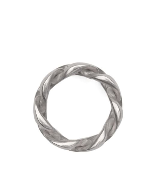 Maison Margiela White Maillons Chain Ring for men