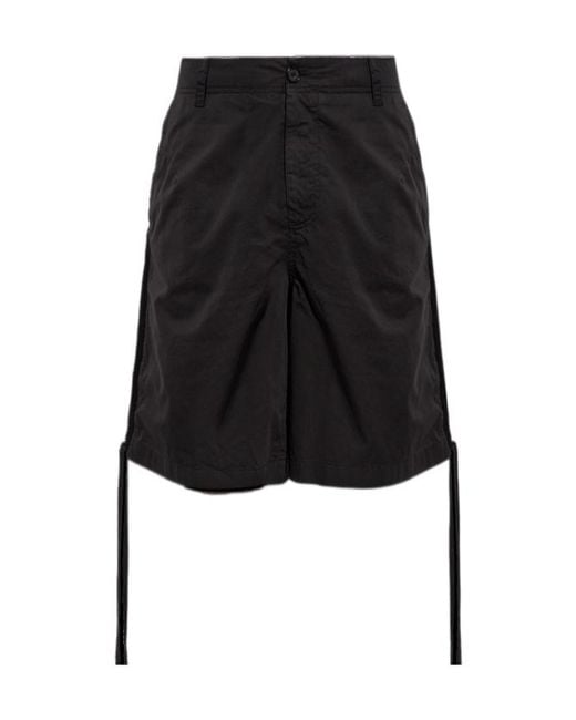 McQueen Black Belt Loop Shorts for men