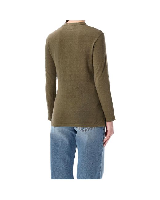 Isabel Marant Green Marant Étoile Lucy Linen T-Shirt