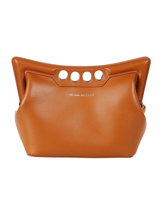 McQueen Brown Knuckle Shoulder Bag