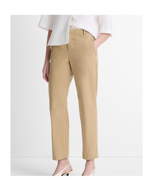 Vince White Mid-Rise Chino Pants