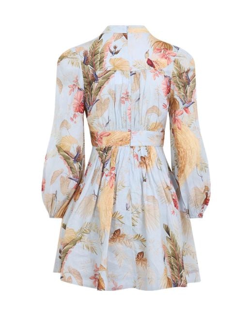 Zimmermann White Printed Dress