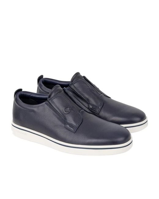 Ferragamo Blue Derby Slip-On for men