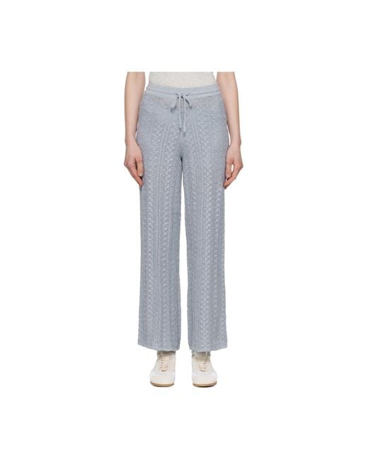 Holzweiler Gray Crochet Trousers