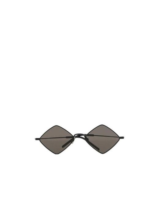 Saint Laurent White Eyewear Irregular Frame Sunglasses