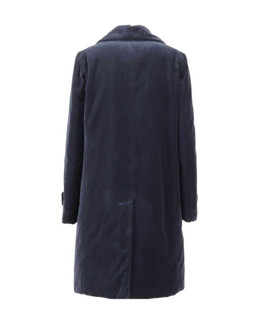Aspesi Blue Double-Breasted Tailored Coat