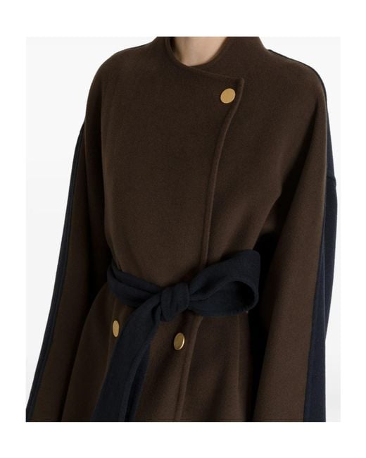 Alberta Ferretti Black Belted Coat