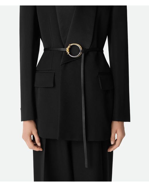 Bottega Veneta White Knot Ring Belt
