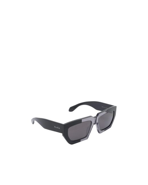 Alaïa White Rectangular Frame Sunglasses