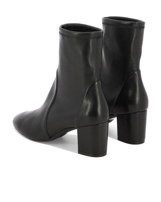 Stuart Weitzman Black Round-Head Short Boots