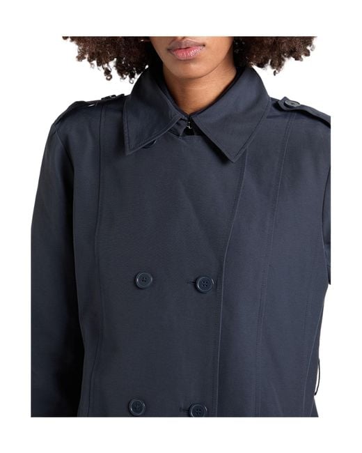 MAX&Co. Blue Classic Long Trench Coat