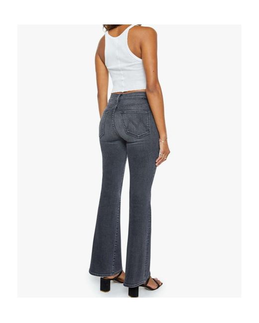 Mother Blue Mid Rise Flare Jeans