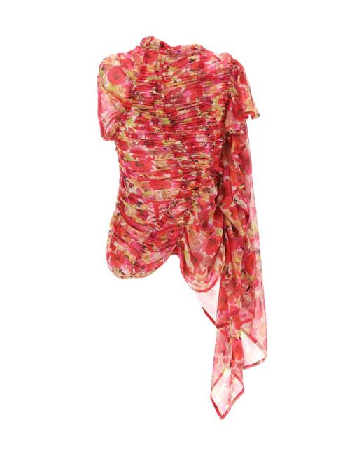 Dries Van Noten Red Pattern Blouse