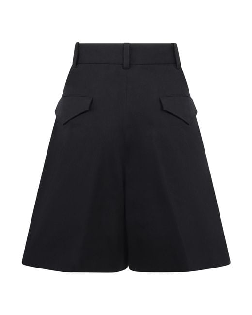 Jil Sander Black Pressed Crease Shorts