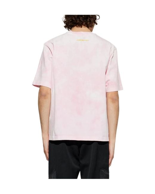 Casablanca Pink Applique Monogram Oversized T-Shirt for men