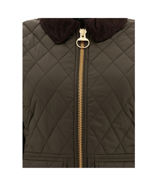 Barbour Black "Beadnell Fitted" Quilted Jacket
