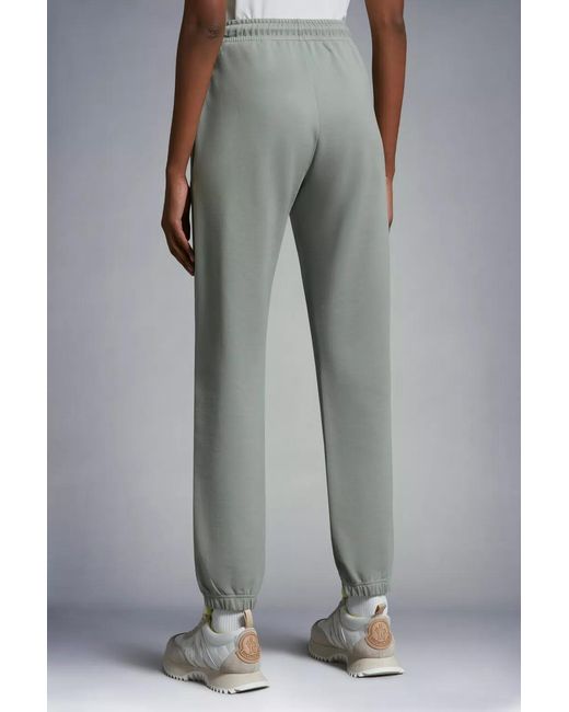 Moncler Gray Logo Patch Drawstring Sweatpants