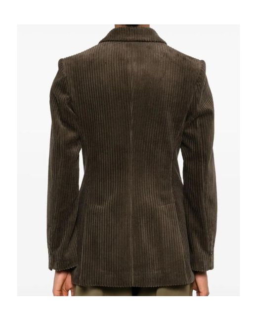 P.A.R.O.S.H. Green Double-Breasted Corduroy Blazer