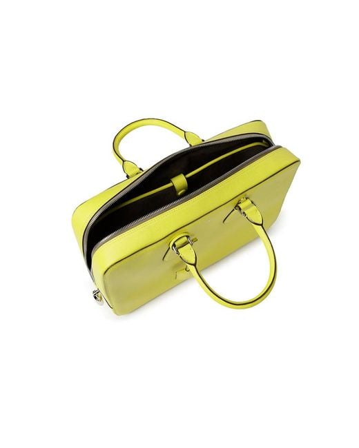 Bally Yellow Logo Details Handbag