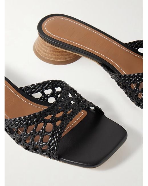 Staud Brown Simone Woven High-Heeled Sandals
