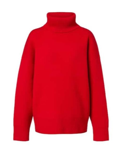 Totême  Red Wool And Cashmere-Blend Turtleneck Sweater
