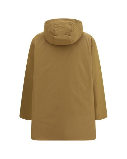 Herno Natural Zip-Up Reversible Hooded Coat