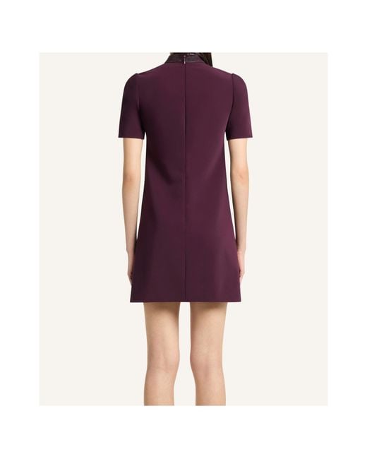 Courreges Purple Vinyl-Collar A-Line Mini Dress