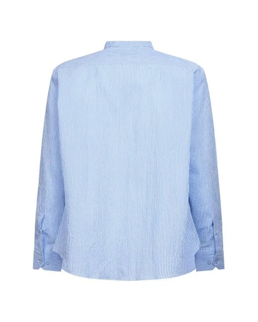 Etro Blue Logo-Embroidered Shirt for men