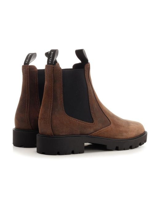 Céline Brown Round Head Boots for men