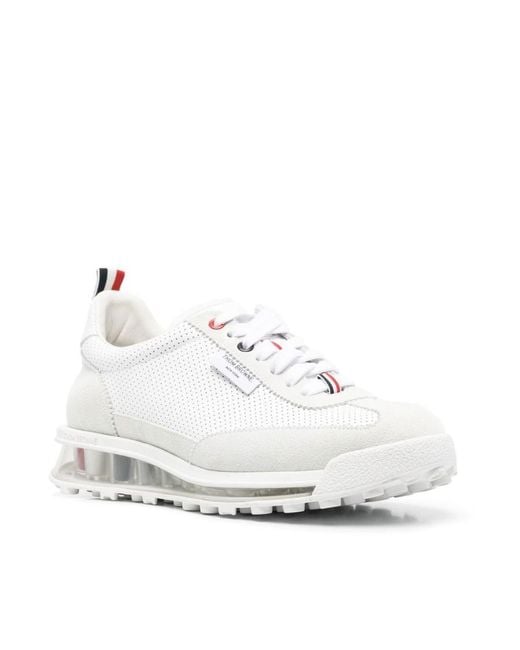 Thom Browne White Tech Lace-Up Sneakers