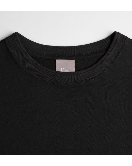 Dior Black T-Shirt With Embroidery, Relaxed Fit for men